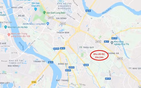 Quy hoạch chi tiết Khu đô thị Gia Lâm, tỷ lệ 1/500 với tổng diện tích lên 420 ha. Ảnh: Tri Thức Trẻ.