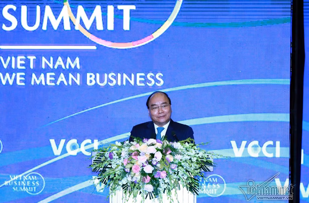 Cuoc doi thoai cua Thu tuong tai hoi nghi Thuong dinh Kinh doanh Viet Nam