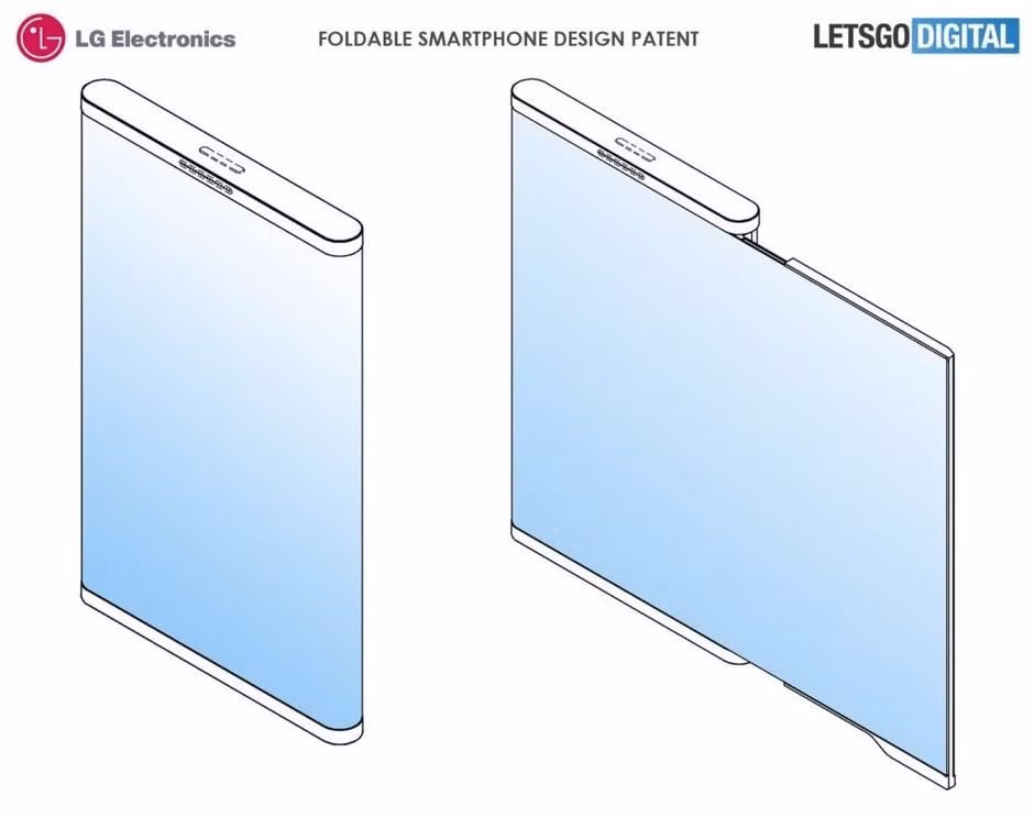 LG tung bằng sáng chế điện thoại màn hình gập với thiết kế không viền LG tung bang sang che dien thoai man hinh gap voi thiet ke khong vien
