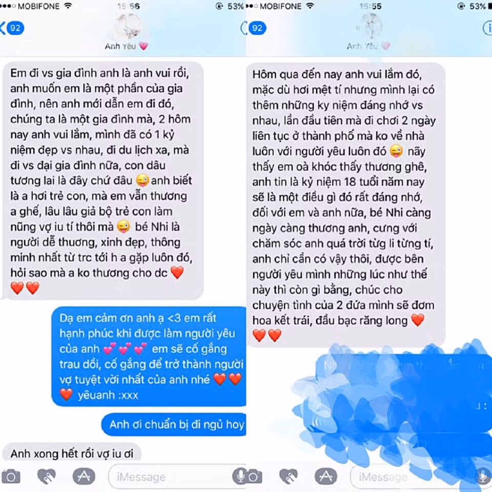 Không chỉ gây ấn tượng bởi những món quà sang chảnh, bạn trai của cô em út trong gia đình có 3 nàng tiên còn tạo sự chú ý bởi những lời "đường mật, có cánh" dành cho cô bạn gái 18 tuổi.