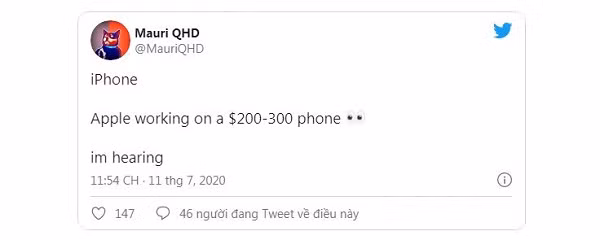 Ngoài iMac hay Macbook Pro, thì sản phẩm được các iFan mong chờ hơn cả từ Apple chính là chiếc iPhone SE 2020 phiên bản "siêu to khổng lồ". Đầu tuần trước, leaker MauriQHD từng đưa ra nhiều tin đồn chính xác về các sản phẩm sắp ra mắt của Apple, đã tiết lộ về mẫu iPhone giá rẻ mới nhất từ ông lớn công nghệ này.