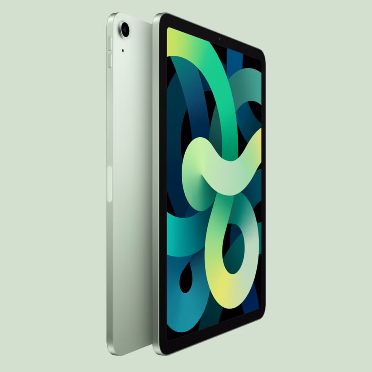 iPad Air mới được Apple ưu ái làm mới hoàn toàn về thiết kế, ''na ná'' iPad Pro. Nếu như iPad Air năm 2019 có viền màn hình trên và dưới khá dày cùng nút home kiêm Touch ID, iPad Air 2020 lại có màn hình 10,9 inch nhưng viền mỏng.