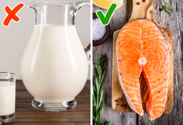  Sữa rất hữu ích cho xương của chúng ta: Chúng ta vẫn được nghe quảng cáo rằng sữa là nguồn cung cấp canxi quan trọng với xương của chúng ta. Tuy nhiên, điều này thực sự chưa đầy đủ. Các nhà khoa học từ Đại học Harvard đã phát hiện ra rằng, những người từ các quốc gia không thường tiêu thụ các sản phẩm sữa bị gãy xương ít hơn những người tiêu thụ sản phẩm đó thường xuyên. Điều đó có nghĩa là việc uống một lượng sữa lớn không đồng nghĩa với việc xương của bạn sẽ được bảo vệ tốt nhất. Bạn có thể bổ sung canxi từ cá mòi, cá hồi, đậu, hạnh nhân, quả sung...