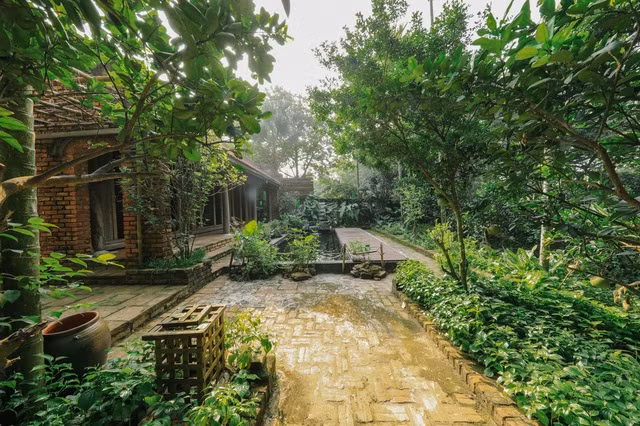 Căn nhà như tách biệt hẳn với thế giới ồn ào của phố thị. Ảnh: Dân Việt