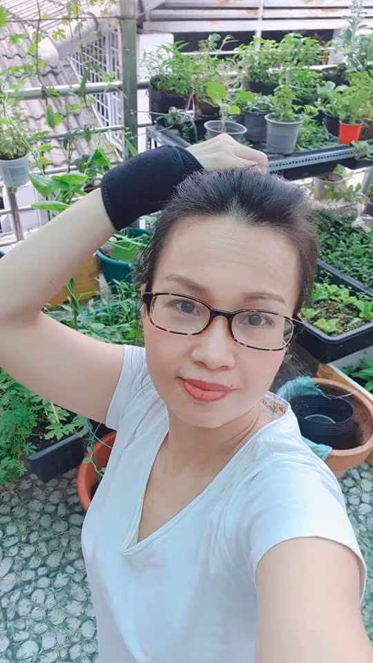 Ca sĩ Cẩm Ly trồng đủ các loại rau củ, cây ăn trái khác nhau.