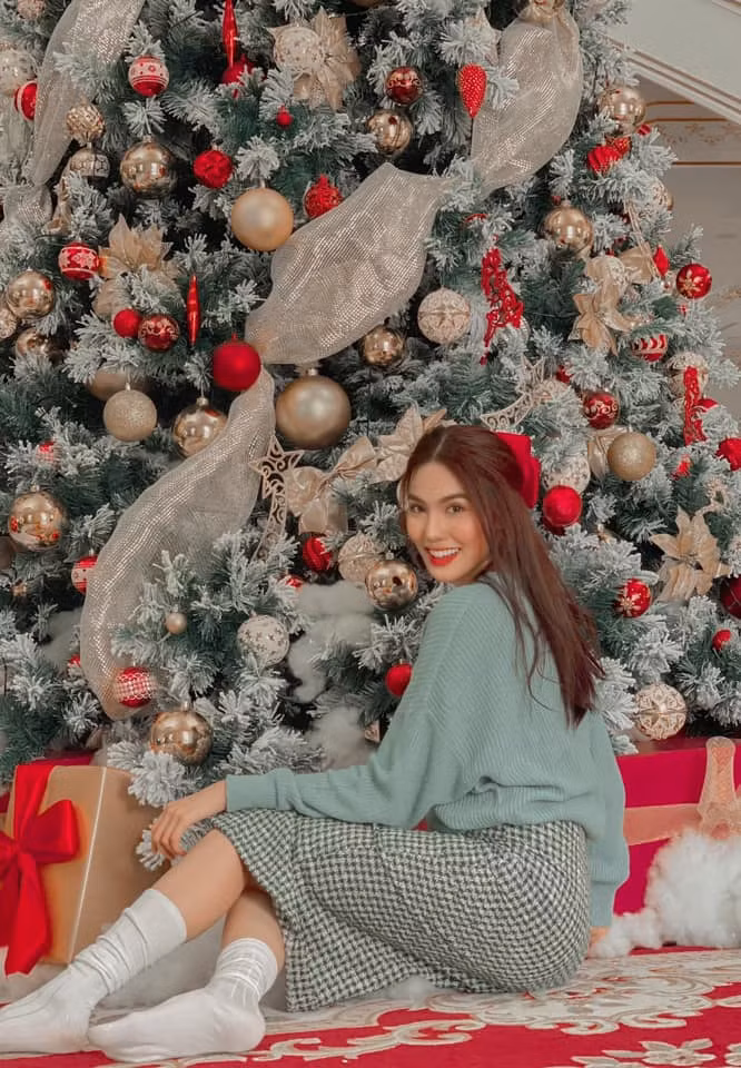 Một góc nhà cũng đủ thấy vợ chồng Lan Khuê trang hoàng cho Noel hoành tráng thế nào.