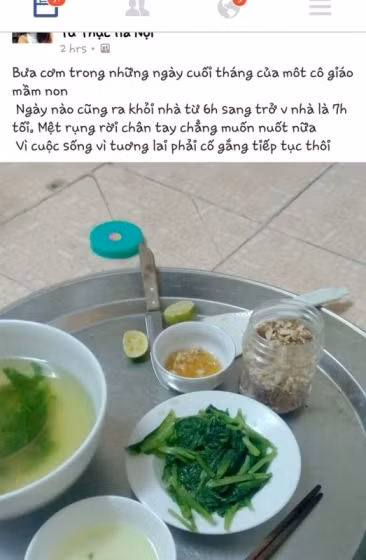 Nhoi long nhin bua com cua co giao mam non