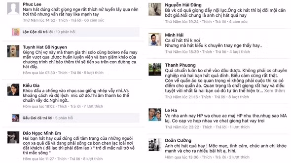 Những lời khen trực tiếp từ bình luận rất nhiều (ảnh chụp màn hình).