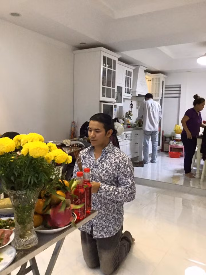 Gia đình đã làm lễ Nhập Trạch vào những ngày cuối tháng 1.