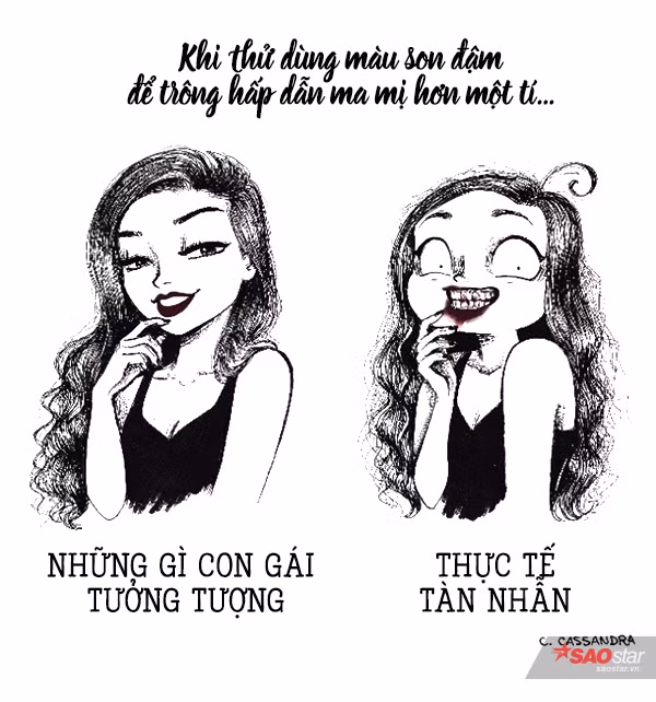 Thấy các Youtuber thử các màu son đỏ bầm, đen, tím, xanh,… trông đến là chất lừ, ai ngờ đến mình trét lên môi thì…