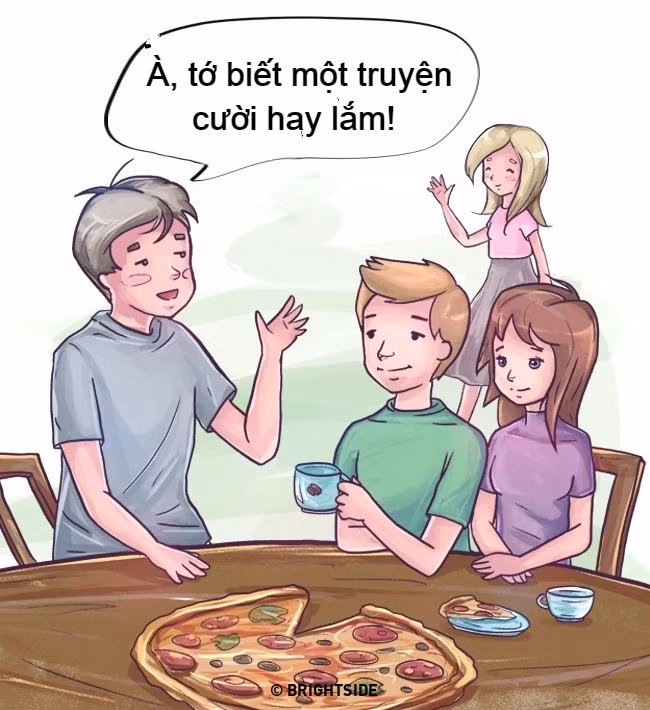  5. Nói to và nhiều hơn: Một anh chàng bỗng nói chuyện hùng hồn như diễn giả khi thấy bạn xuất hiện, tức là anh ta đang muốn gây ấn tượng với bạn.