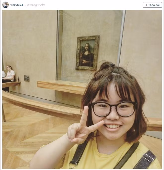 Bức họa Mona Lisa có thể là phông nền hoàn hảo để bạn có tấm hình selfie.
