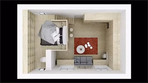 Điểm nhấn của thiết kế này là những gam màu xám, trắng rất cơ bản. Những màu sắc trung tính này tạo cảm giác tươi sáng và rộng mở.