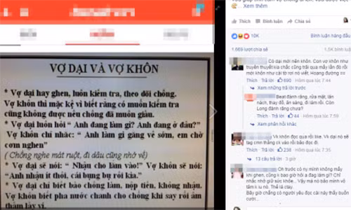 Ngoi mat nghe tranh cai chuyen “vo dai - vo khon” tren mang