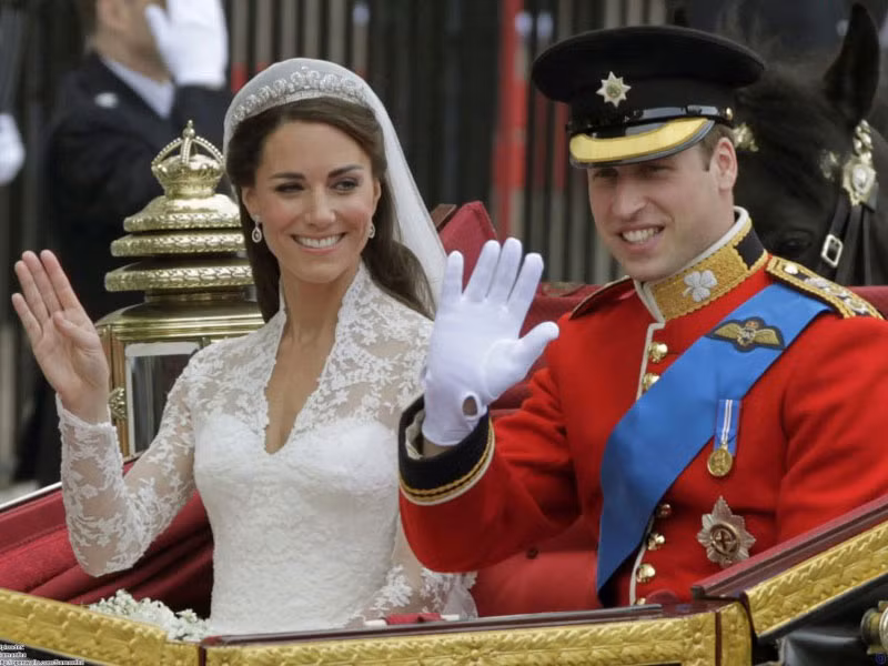 4. Hoàng tử xứ Wales - William kết hôn với nữ Công tước xứ Cambridge Catherine Middleto vào năm 2011 – 34 triệu USD.