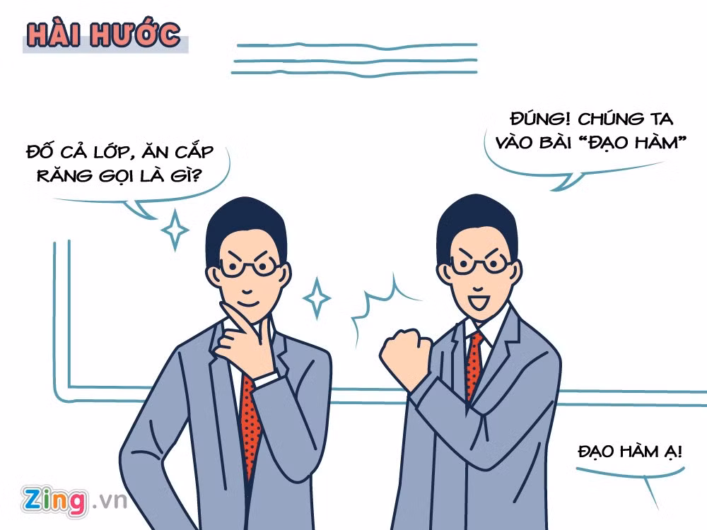 "Style" thầy cô hài hước, vui tính luôn khiến học sinh ấn tượng hơn cả. "Thầy dạy Hóa lớp mình thường có những câu nói 'bá đạo' khiến tiết học nào cũng tràn ngập tiếng cười, song vẫn rất hiệu quả. Thầy còn làm thơ để chúng mình dễ nhớ các công thức khó nữa", Tuấn Minh (17 tuổi, Hà Nội) chia sẻ.