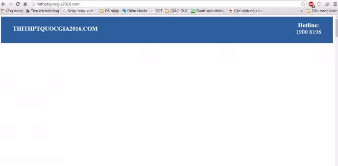 Website bị Bộ GD&ĐT cảnh báo giả mạo.