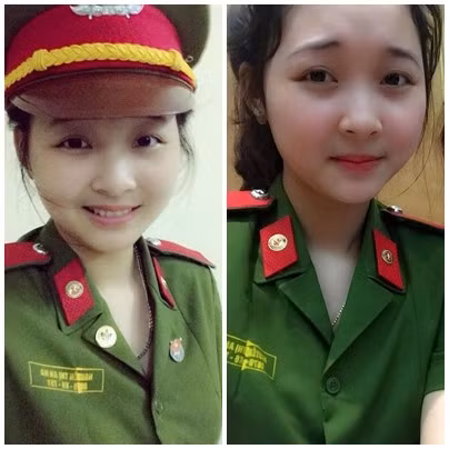 An Na cho biết, cô khá bất ngờ khi biết mình nổi tiếng trên mạng. 9X xinh đẹp hiện đại diện cho Công an tỉnh Nghệ An tham gia cuộc thi Người đẹp phố biển. Với màn biểu diễn tài năng múa võ cùng vẻ ngoài thanh tú, An Na là một trong 15 gương mặt lọt vào đêm chung kết. Ảnh: FBNV.