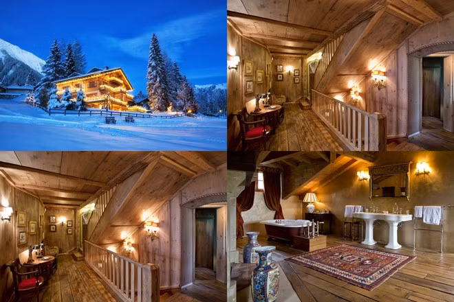 Nhà gỗ Eugenia, Klosters (Thụy Sĩ) – Giá thuê: 260.000 USD/tuần Với diện tích 1.400m2, căn nhà đậm chất đồng quê này có nhiều giá trị lịch sử và truyền thống của phong cách thanh lịch, cổ xưa. Căn nhà có 6 phòng thiết kế riêng biệt nằm trên 4 tầng với sức chứa 12 khách và 6 nhân viên phục vụ. Khách nghỉ tại đây được miễn phí dịch vụ spa đẳng cấp tại Vereina Spa.