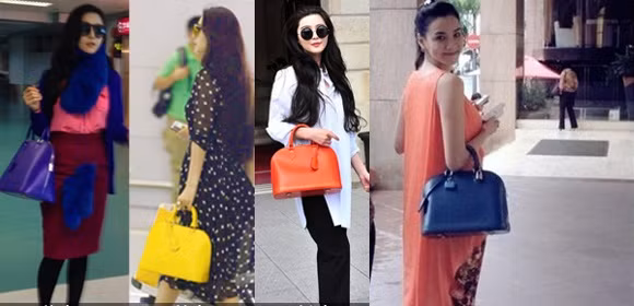 Phạm gia và Trang Nhung "đỏm dáng" với cùng mẫu túi thanh lịch của Louis Vuitton.