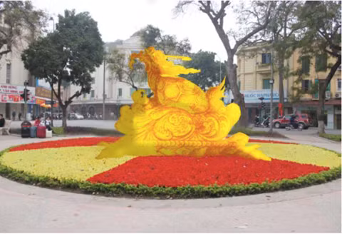 Tranh cai viec duc tuong rua vang dat ho Hoan Kiem