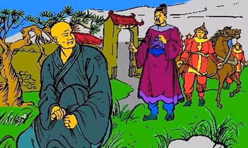 Thái sư Trần Thủ Độ bức tử vua Lý Huệ Tông. (Ảnh minh họa)