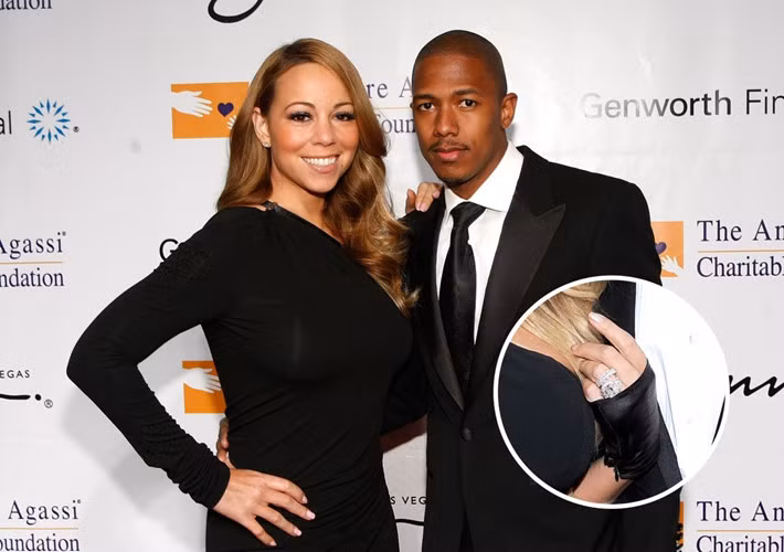Mariah Carey và Nick Cannon từng khiến nhiều người ngỡ ngàng với chiếc nhẫn đính hôn kim cương màu hồng ngọc 17 cara của Jacob &amp; Co.