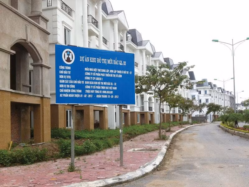 Biệt thự, liền kề tại Khu đô thị Lideco (Khu đô thị mới Bắc Quốc lộ 32, huyện Hoài Đức).