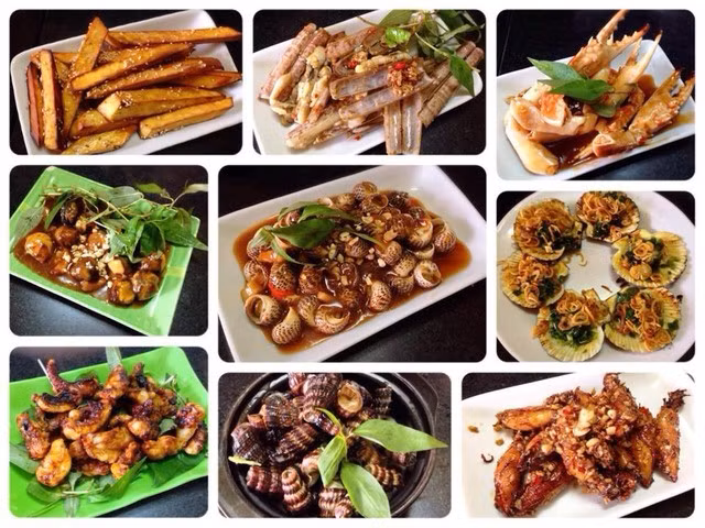 Ốc Sài Gòn đa dạng, đủ màu sắc.