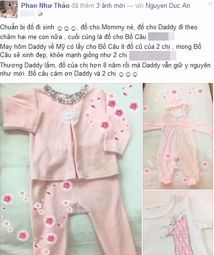 Phan Nhu Thao khoe kheo quan ao cua con gai Ngoc Thuy