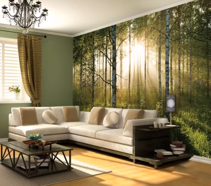 Trong khi phải đối mặt nắng gắt ngoài cửa sổ, bạn lại mơ mộng được sống trong mùa thu dịu dàng và ấm áp. Vậy tại sao bạn không tự trang trí không gian trong phòng khách bằng những bức tranh thiên nhiên mang sắc màu mà bạn yêu thích?