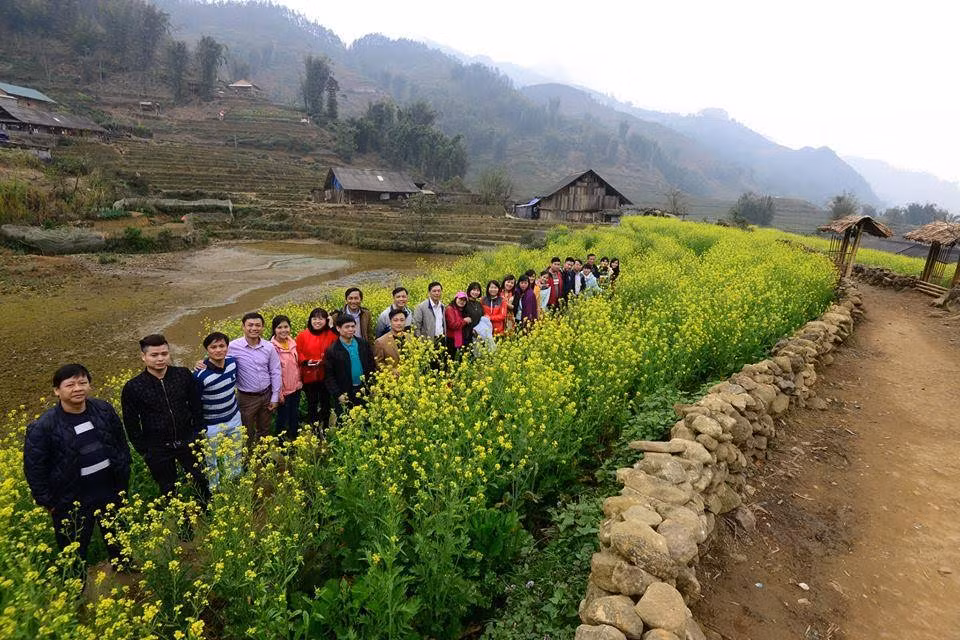 Cánh đồng hoa cải vàng tại bản Cát Cát ở Sa Pa những ngày này thu hút vô số người tới tham quan, chụp ảnh trong những ngày gần đây.