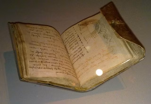 4. Leonardo da Vinci từng viết từ bên phải qua trái.