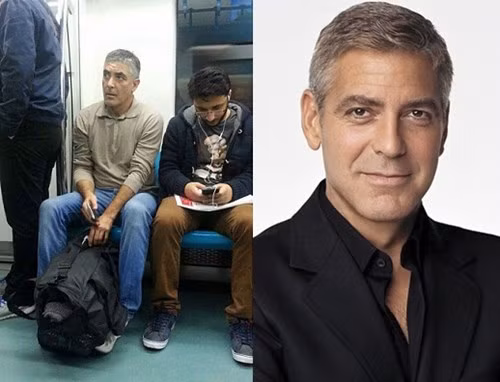 Nam diễn viên kiêm đạo diễn, nhà sản xuất phim George Clooney có lẽ sẽ rất ngạc nhiên khi nhìn thấy “ bản sao” của ông trên tàu điện ngầm ở Thổ Nhĩ Kỳ.