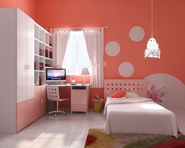 Phòng ngủ dành cho con gái ngọt ngào với đồ nội thất đáng yêu. (Ảnh minh họa)