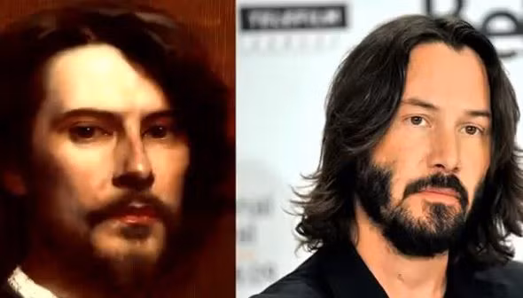 Ngôi sao Keanu Reeves rất giống với Louis - Maurice Boutet, một họa sĩ Pháp minh họa cho sách thiếu nhi. Ảnh: Playbuz.