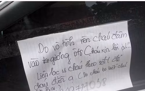 Lam vo guong o to de lai loi xin loi Nam sinh len tieng