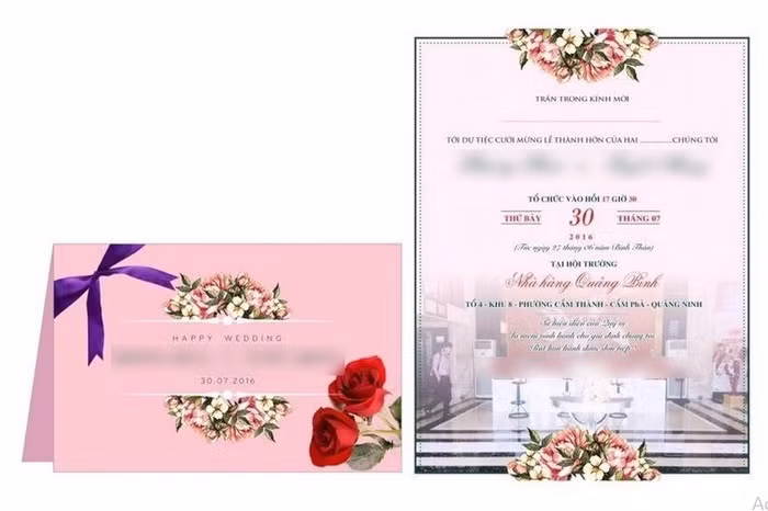 Thiệp mời đám cưới của cặp đôi đồng tính ở Quảng Ninh đang gây chú ý cộng đồng mạng.