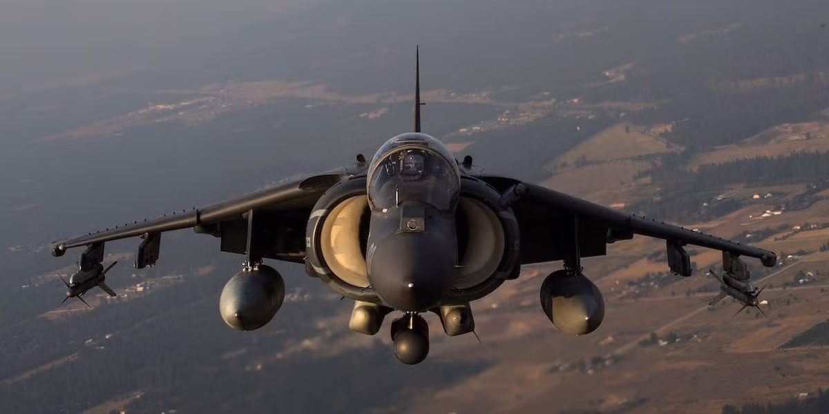 AV-8B Harrier II được trang bị hệ thống vũ khí khá đa dạng gồm một pháo GAU-12 Equalizer 25mmm, hệ thống rocket phóng loạt 70mm, các loại tên lửa không đối không hoặc không đối đất. Bên cạnh đó chúng mang được nhiều chủng loại bom, từ bom thông thường đến bom thông minh.