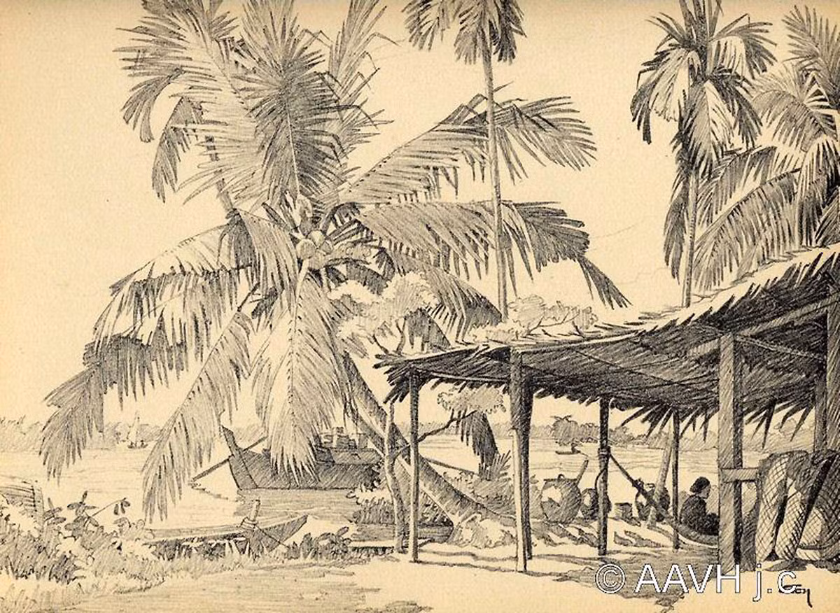 Ngôi nhà lá bên sông Sài Gòn, khu vực Bình Lợi.