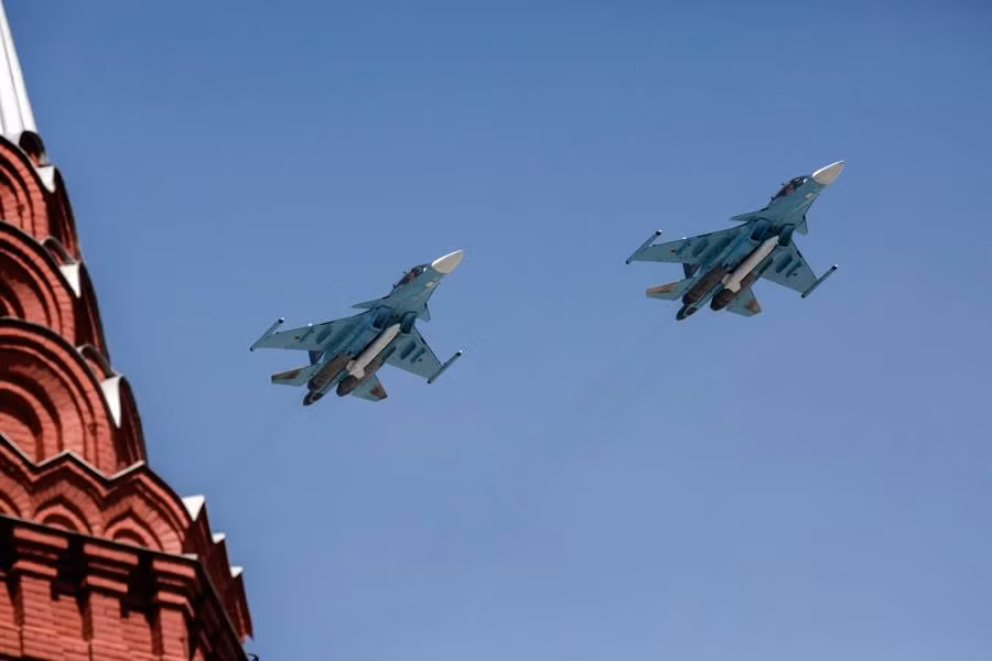 Biên đội máy bay ném bom Su-34 danh tiếng.