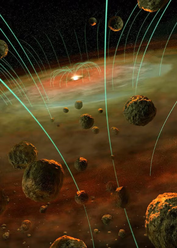 Điều đặc biệt về chondrite là chúng không trải qua quá trình nóng chảy hay phân hóa, nghĩa là chúng giữ nguyên trạng thái ban đầu từ khi hình thành. Điều này giúp các nhà khoa học có thể nghiên cứu và hiểu rõ hơn về những điều kiện và vật liệu ban đầu của hệ mặt trời.(Ảnh: Sci.News)