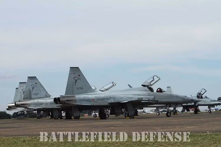 Northrop F-5 là dòng chiến đấu cơ do hãng Northrop chế tạo cho Không quân Mỹ từ những năm 1950 và vẫn hoạt động liên tục cho tới thời điểm hiện trên nhiều quốc gia trên thế giới với số lượng được chế tạo lên đến hơn 2.000 chiếc. Không quân Việt Nam cũng từng có thời gian biên chế F-5 sau năm 1975. Nguồn ảnh: Sompong Nondhasa.