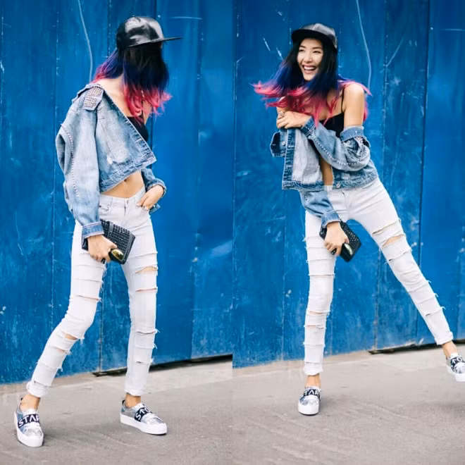 Thậm chí cô còn lọt top 28 nhân vật có street style đẹp nhất tại show diễn của NTK Jeremy Scott trong khuôn khổ New York Fashion Week. Ảnh: Newszing.