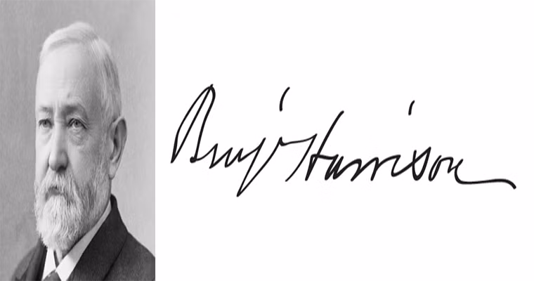 Benjamin Harrison là tổng thống thứ 23 của Mỹ, phục vụ một nhiệm kì từ ngày 4/3/1889 đến 4/3/1893.