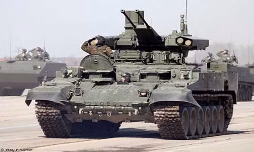 Xe chiến đấu hộ vệ tăng BMPT-72 mang biệt danh "Kẻ hủy diệt". Ảnh: Army Recognition.