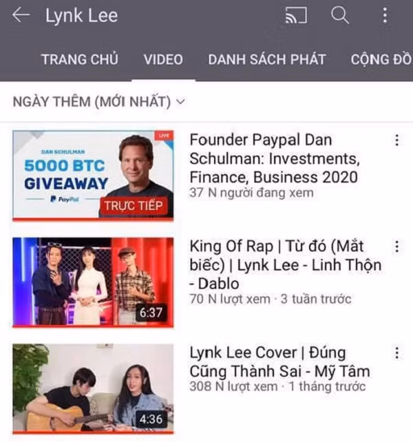 Bên cạnh Hồ Quang Hiếu, Lý Hải, kênh YouTube của Vũ Khắc Tiệp và ca sĩ Lynk Lee cũng đang có dấu hiệu bị hacker chiếm giữ.