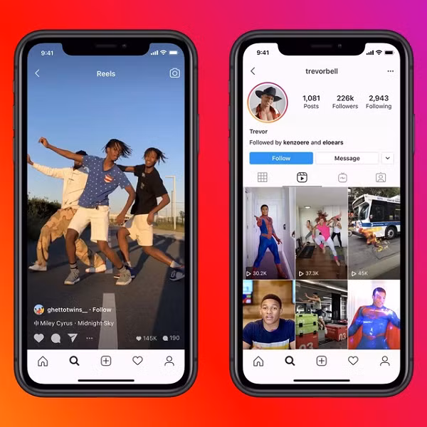 Reels hoàn toàn nằm bên trong Instagram, giống như một tính năng mới. Đây không phải là một ứng dụng độc lập. Vì vậy, Reels có thể giúp tăng thêm số lượng người dùng Instagram, cạnh tranh với TikTok.