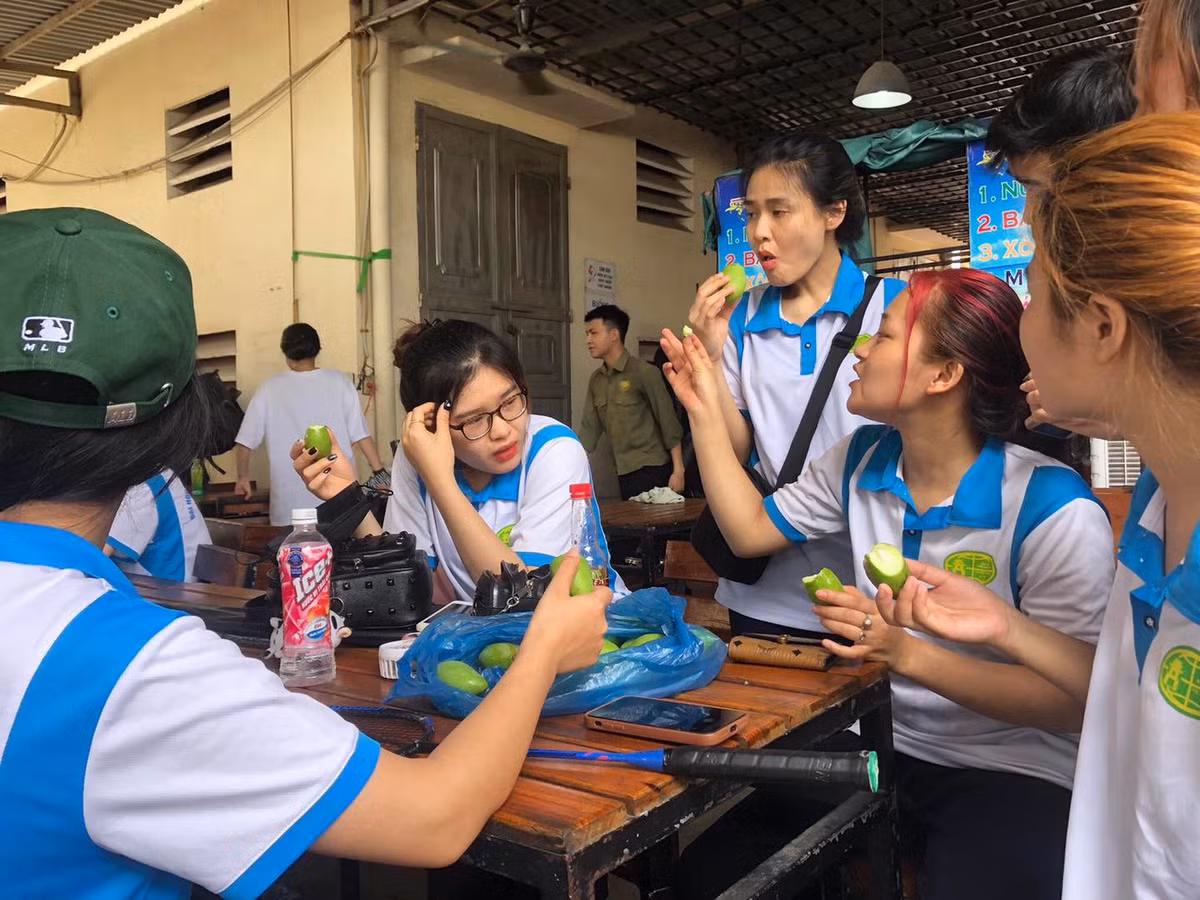 Mới đây những hình ảnh "trộm xoài" của các cô cậu trường Đại học Kinh doanh và Công nghệ Hà Nội đang làm netizen háo hức nhớ về thời đi học. Ảnh: Phạm Ánh-Lang Thang Hà Nội