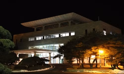 Nhà Hòa bình trong Bàn Môn Điếm. Ảnh: Yonhap